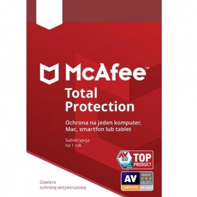McAfee Total Protection  3 urządzenia / 1 rok / po polsku / klucz elektroniczny / szybka wysyłka